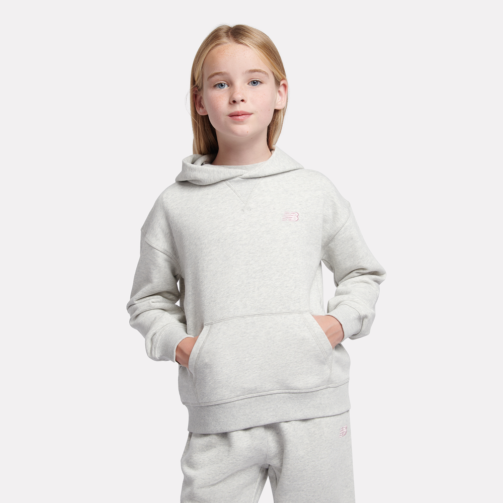 Detská mikina New Balance LAKG0056AHH – sivé