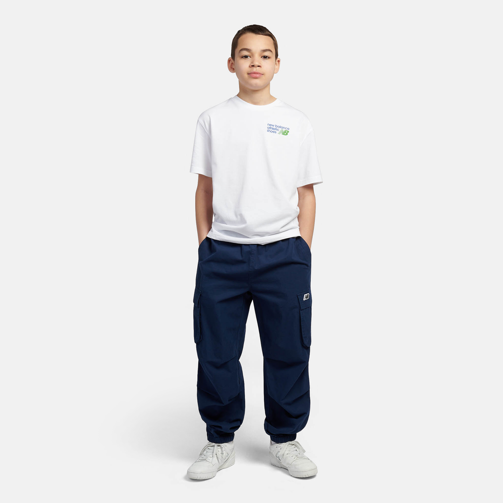 Detské tričko New Balance LAKB0295BWE – biele