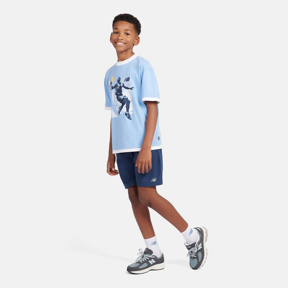 Detské tričko New Balance LAKB0155ELE – modré