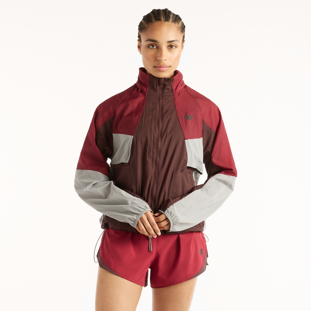 Vetrovka dámska New Balance WJ61J326YLR – bordová
