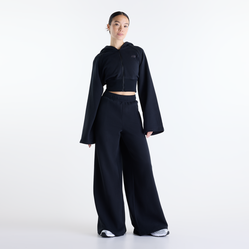 Dámske nohavice New Balance Brushed Coastal – čierné