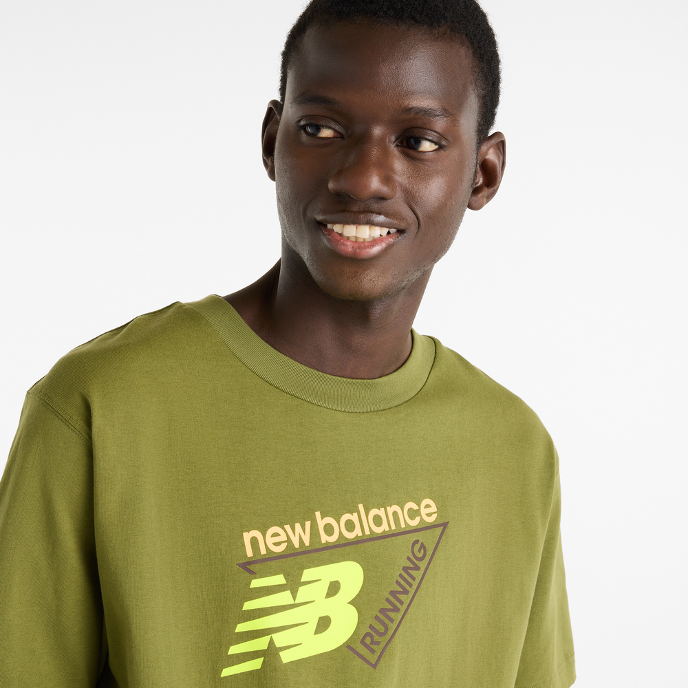 Pánske tričko New Balance Classic Tri-Logo – zelené