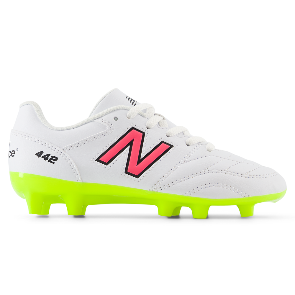 Detské futbalové topánky New Balance 442 ACADEMY JNR FG V2 JS43FWH2 – biele