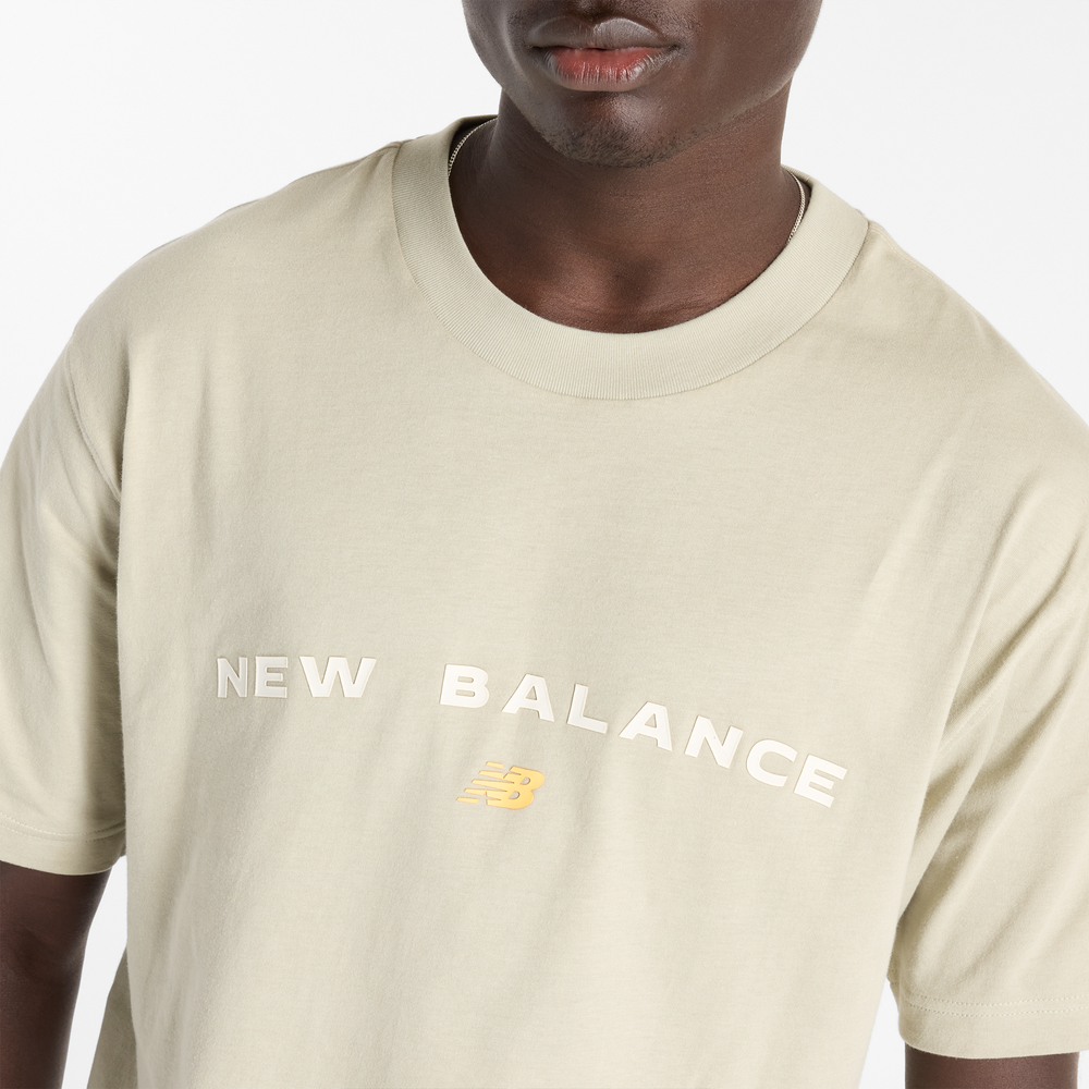 Pánske tričko New Balance MT51506OVN – béžové