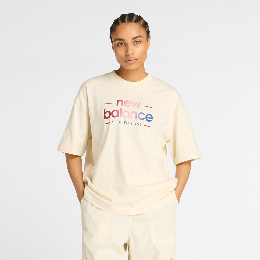 Dámske tričko New Balance WT53916LIN – béžové