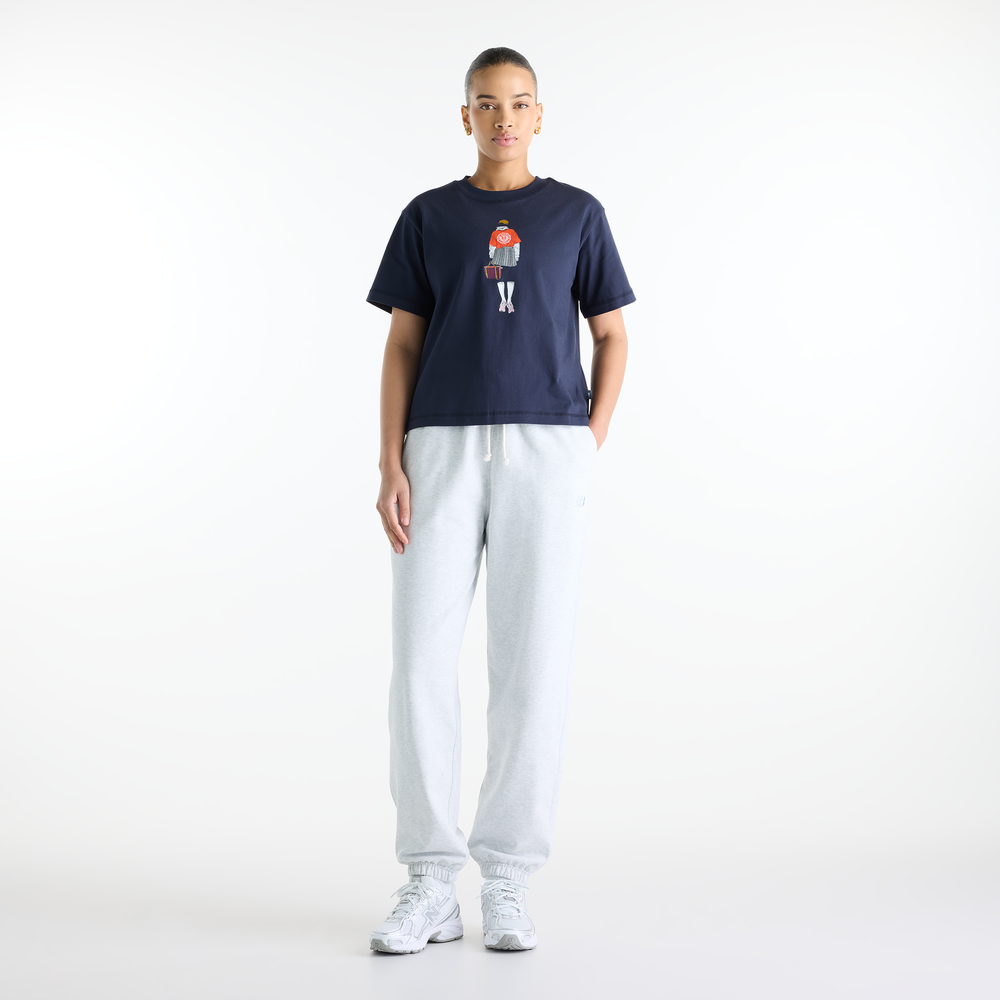 Dámske tričko New Balance Varsity Scholar – tmavomodrá