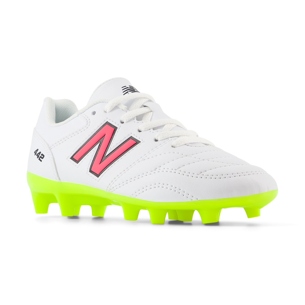 Detské futbalové topánky New Balance 442 ACADEMY JNR FG V2 JS43FWH2 – biele