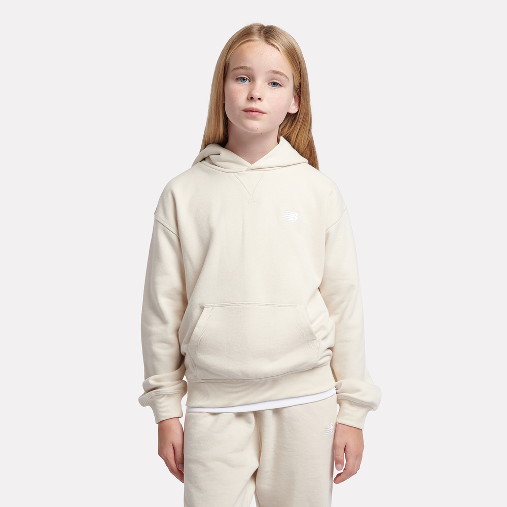 Detská mikina New Balance LAKG0056LIN – béžové