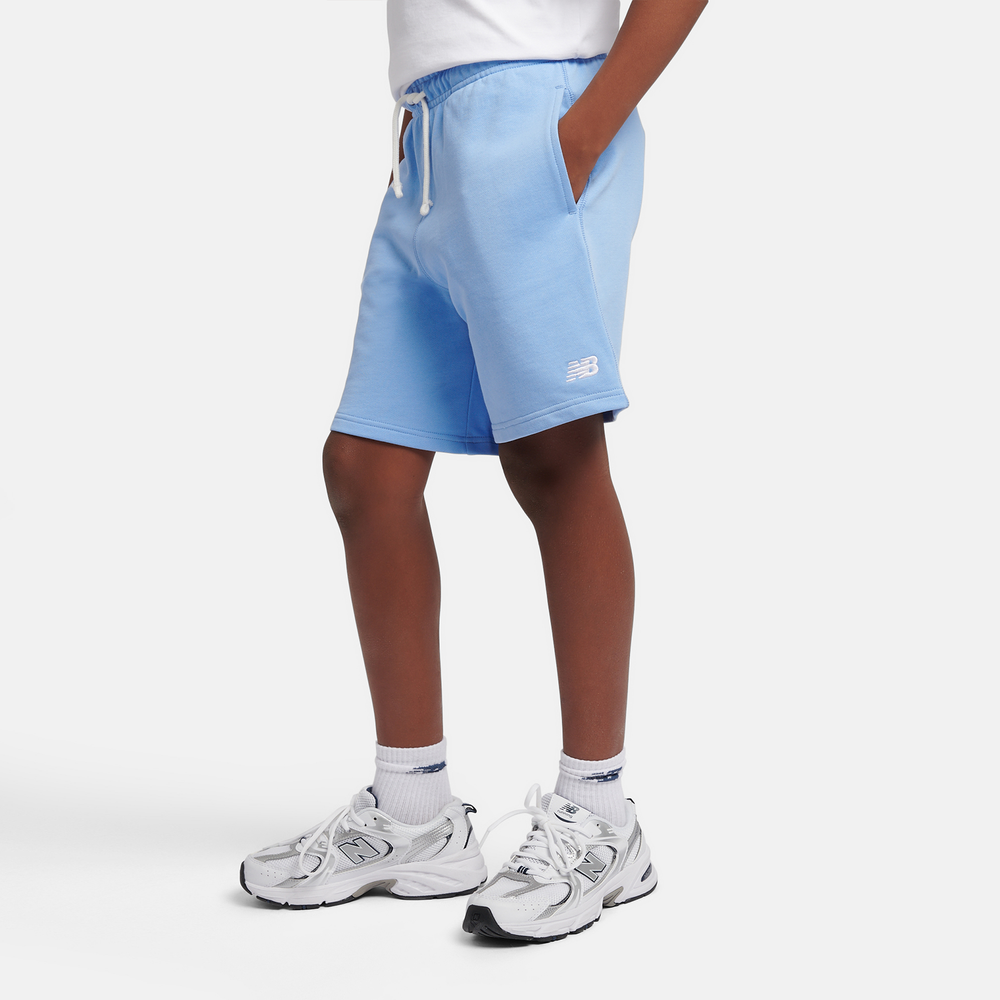 Detské šortky New Balance LAKB0008ELE – modré