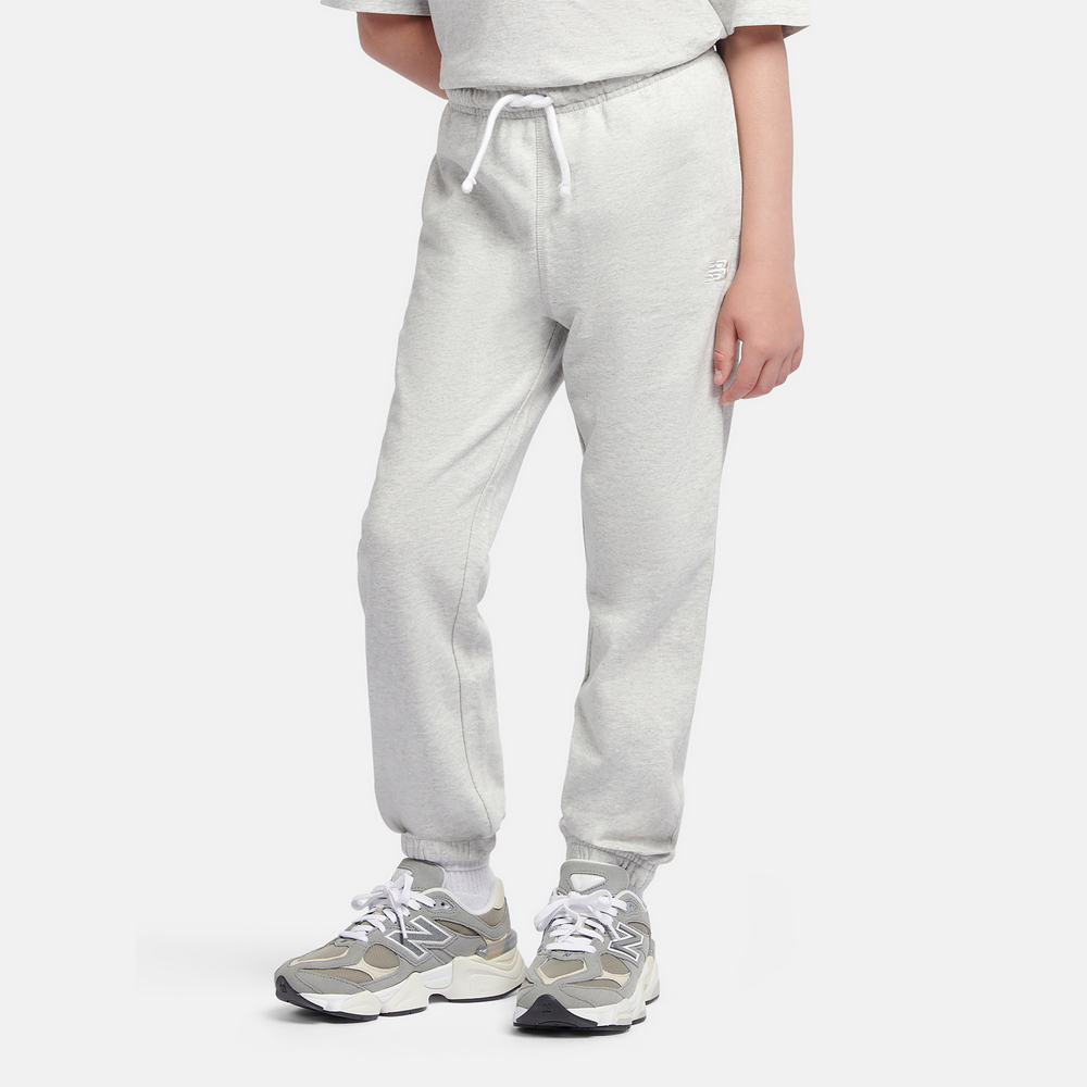 Detské nohavice New Balance LAKB0060AHH – sivé