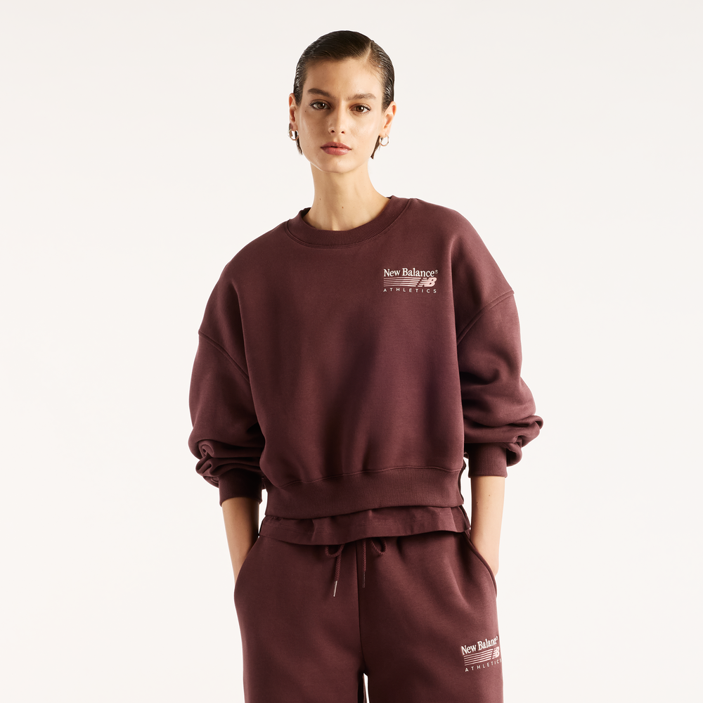 Dámska mikina New Balance WT62T7JOYLR – bordová