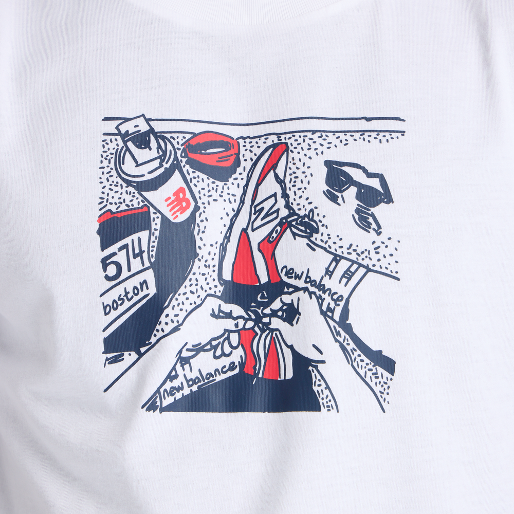 Pánske tričko New Balance MT61L3FMWT – biele