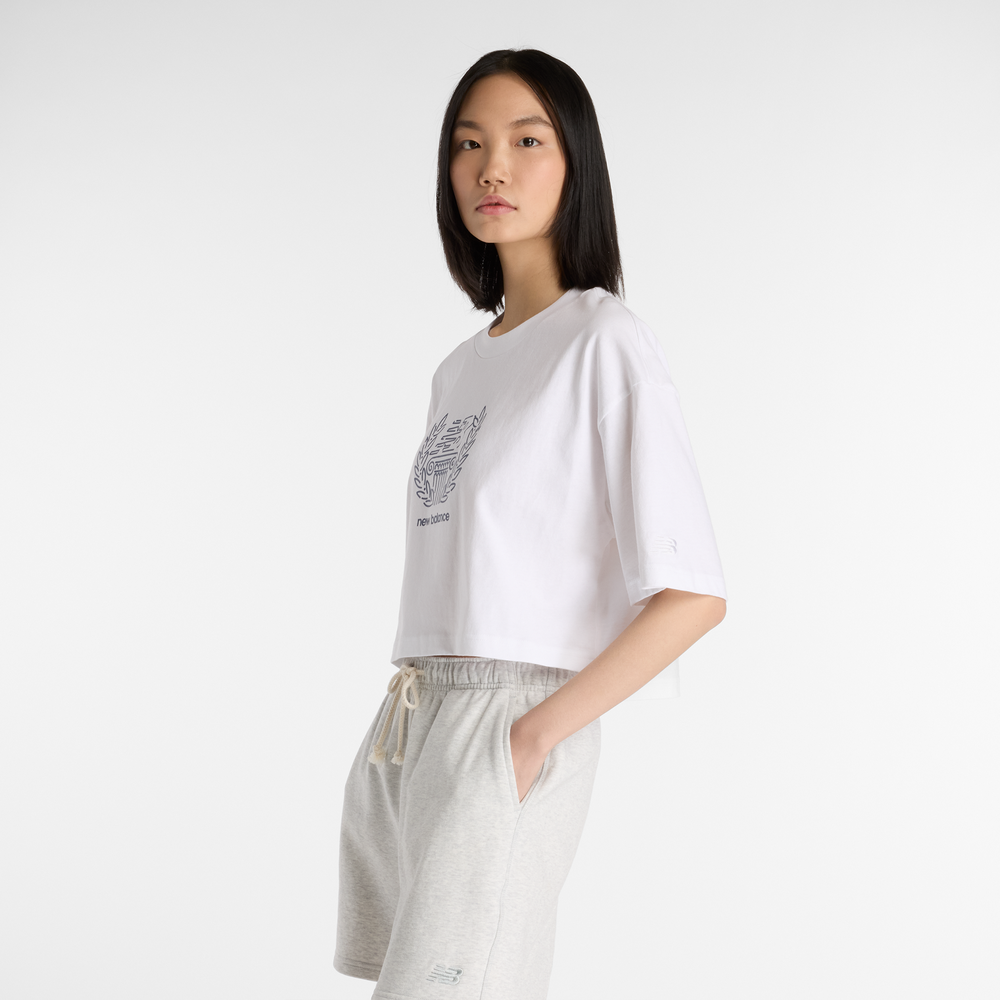 Dámske tričko New Balance WT51935WT – biele