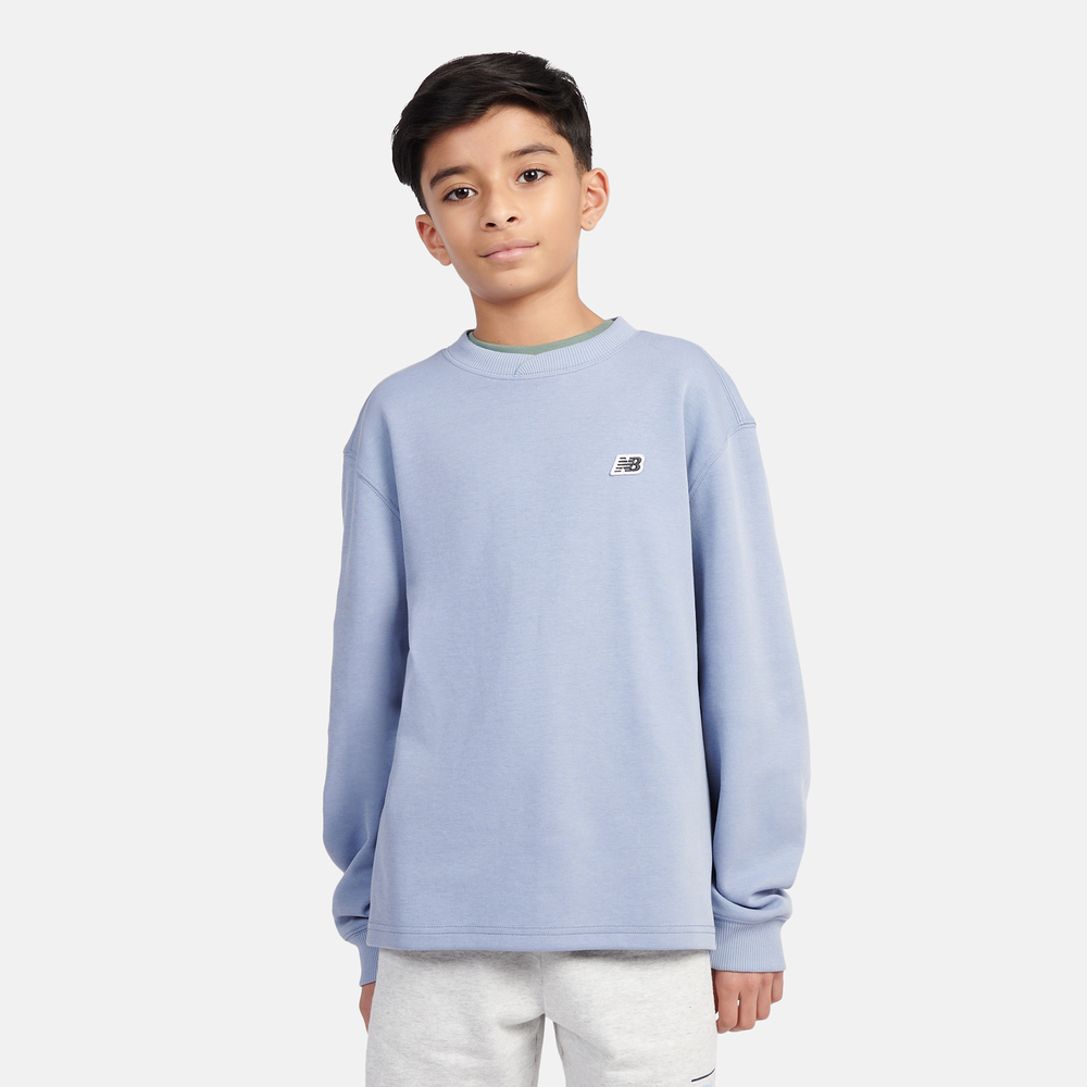 Detská mikina New Balance LAKB0193DUS – modré