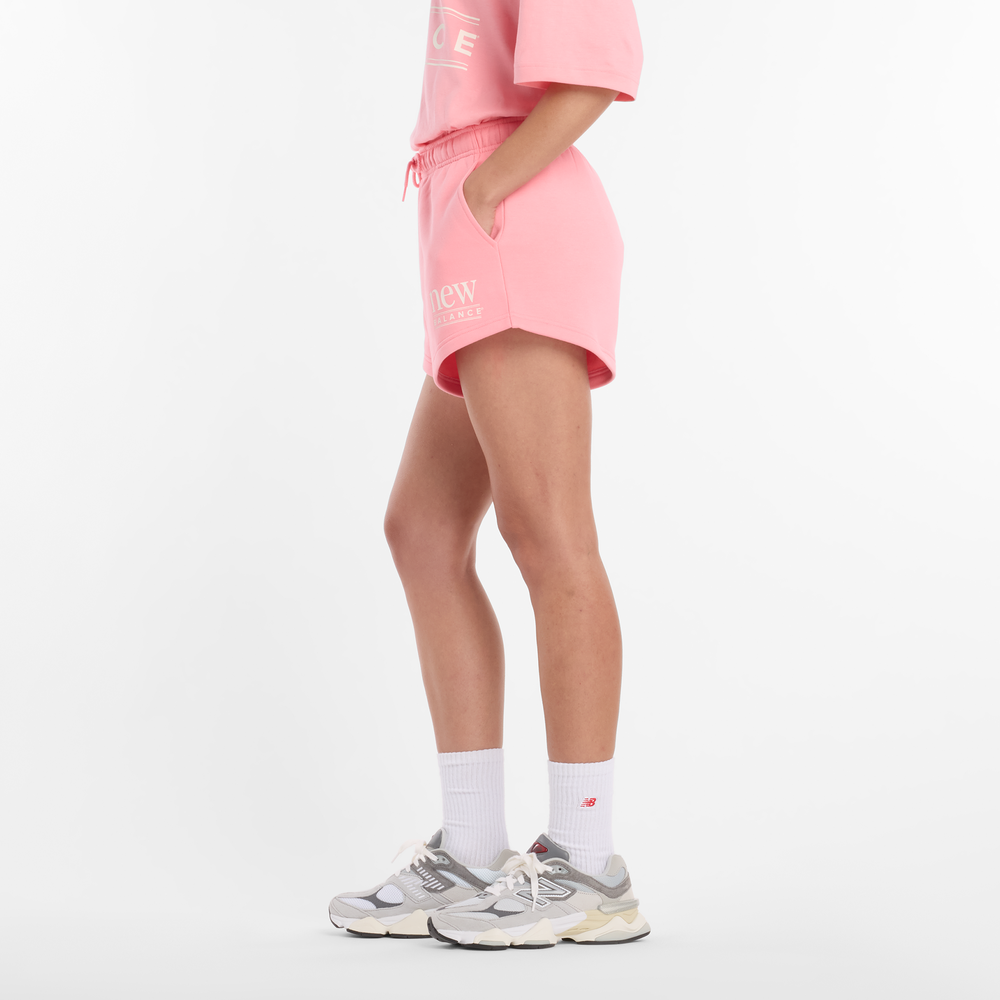 Dámske šortky New Balance WB61Y80AAA6 –  ružové