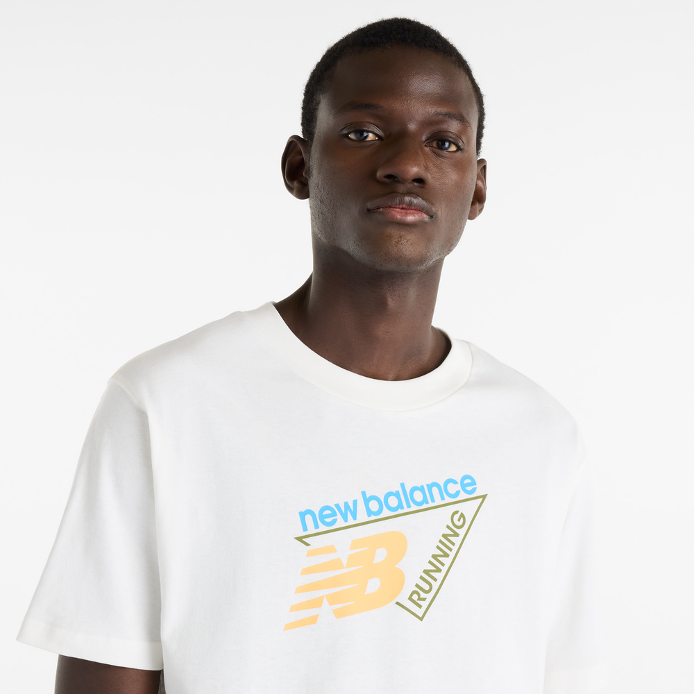 Pánske tričko New Balance Classic Tri-Logo – biele