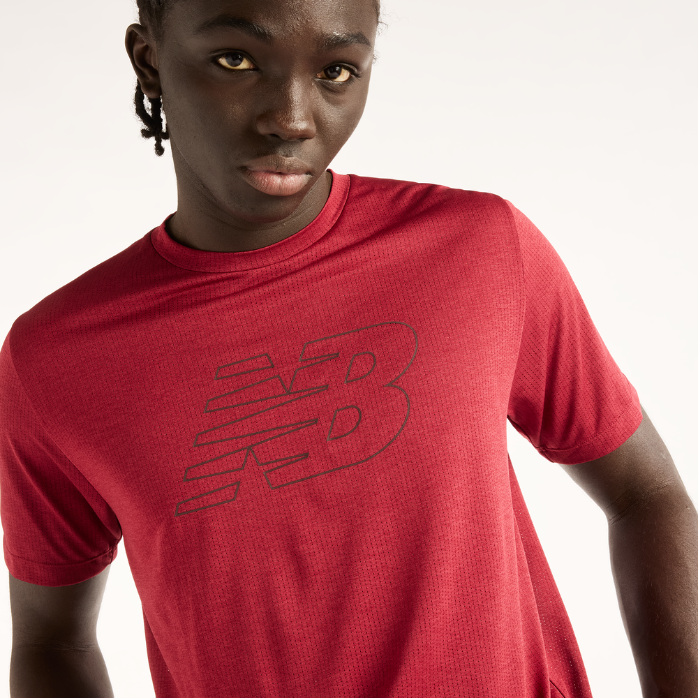 Pánske tričko New Balance RC Essential Graphic – červené