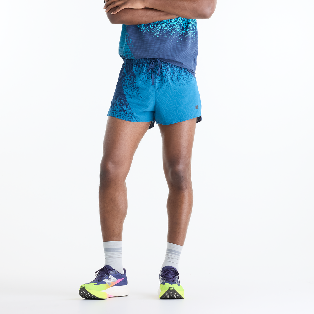 Pánske šortky New Balance MB6140TLATD – modré