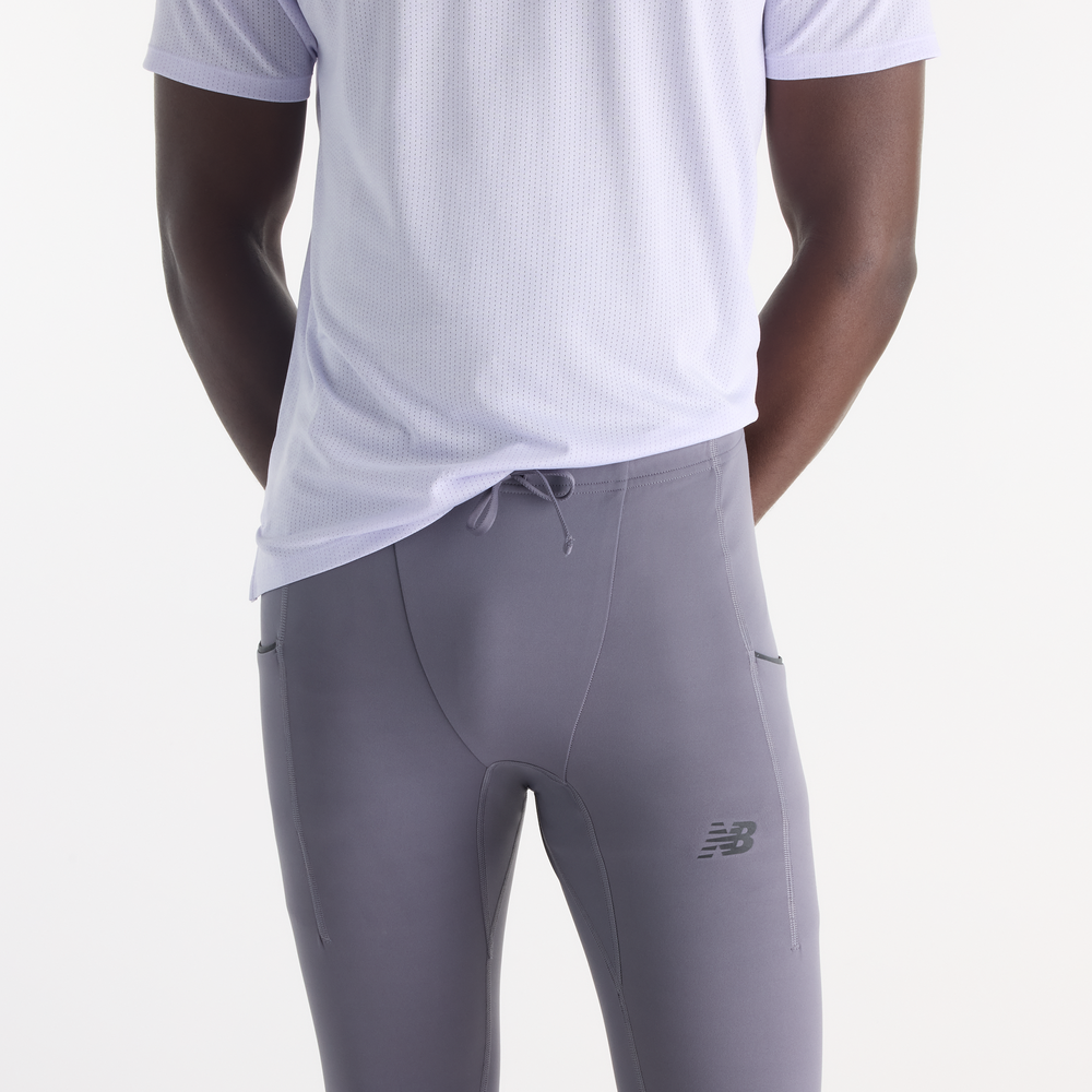 Pánske nohavice New Balance Reflective RC Heat – sivé