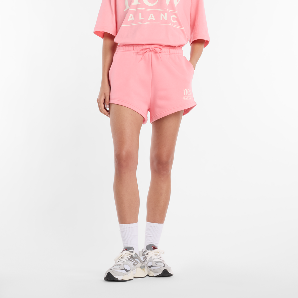 Dámske šortky New Balance WB61Y80AAA6 –  ružové