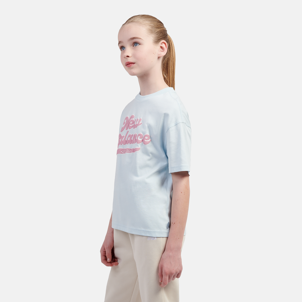 Detské tričko New Balance LAKG0192FRL – modré