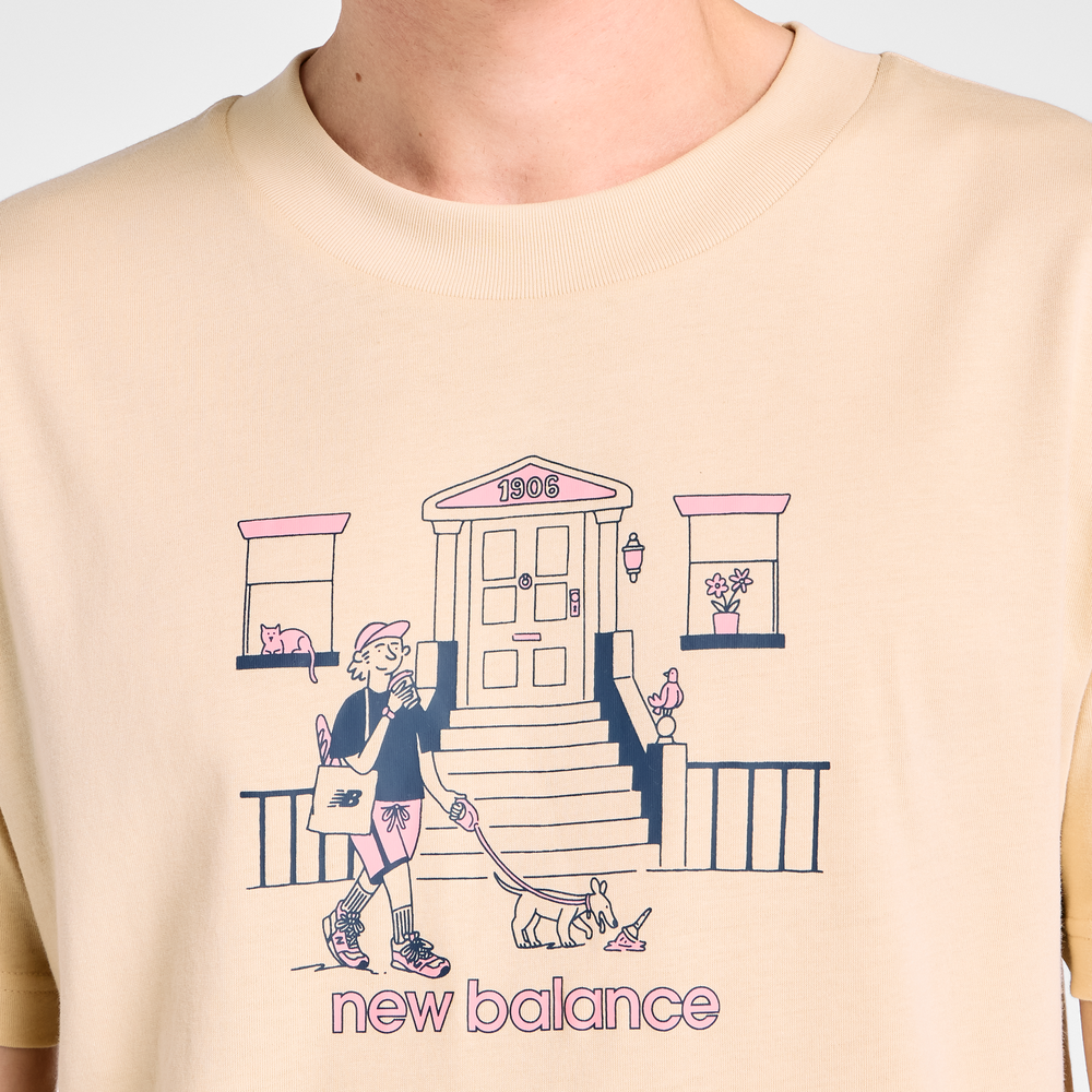 Pánske tričko New Balance MT61Y0XJABC – béžové