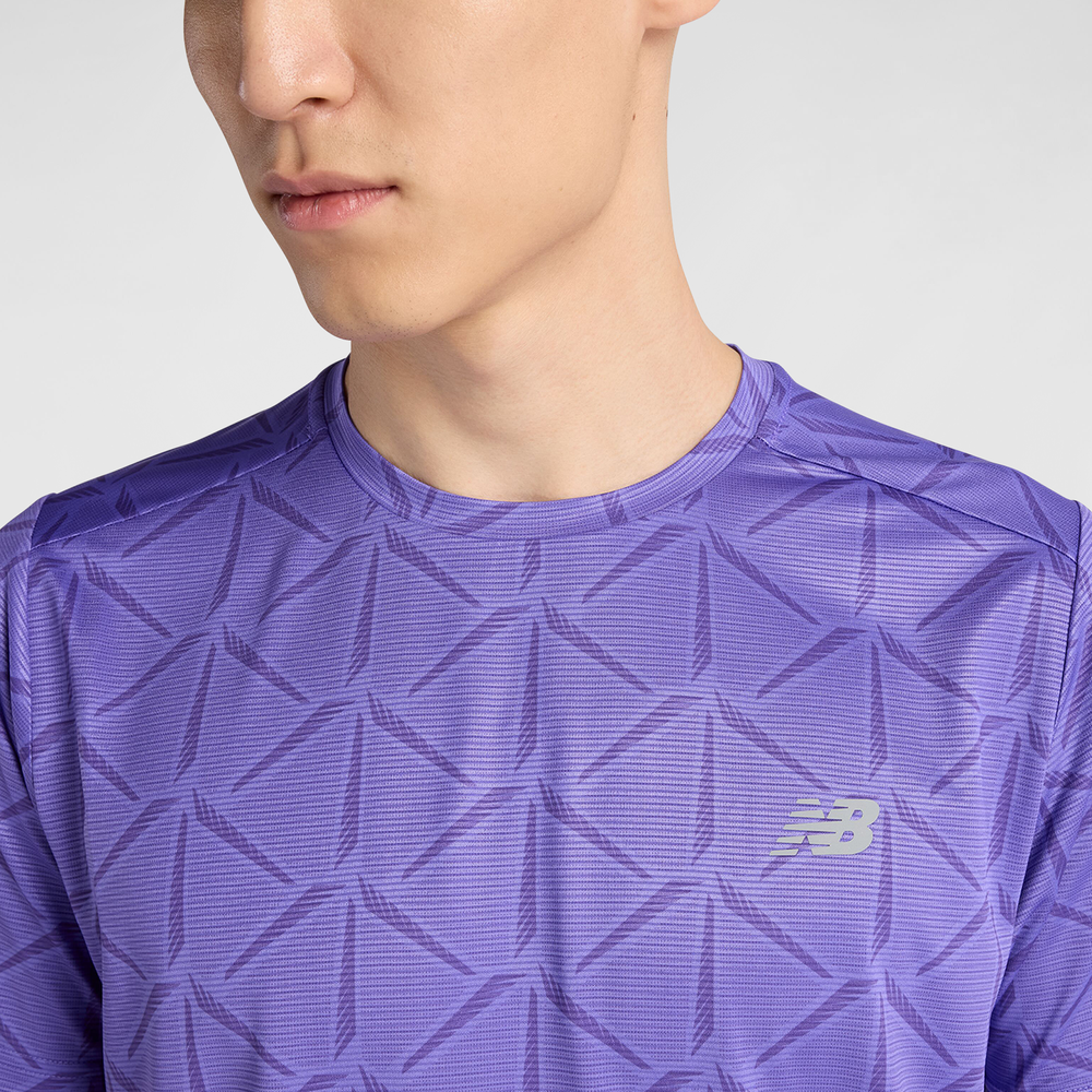 Pánske tričko New Balance MT6116OHEPU – fialové