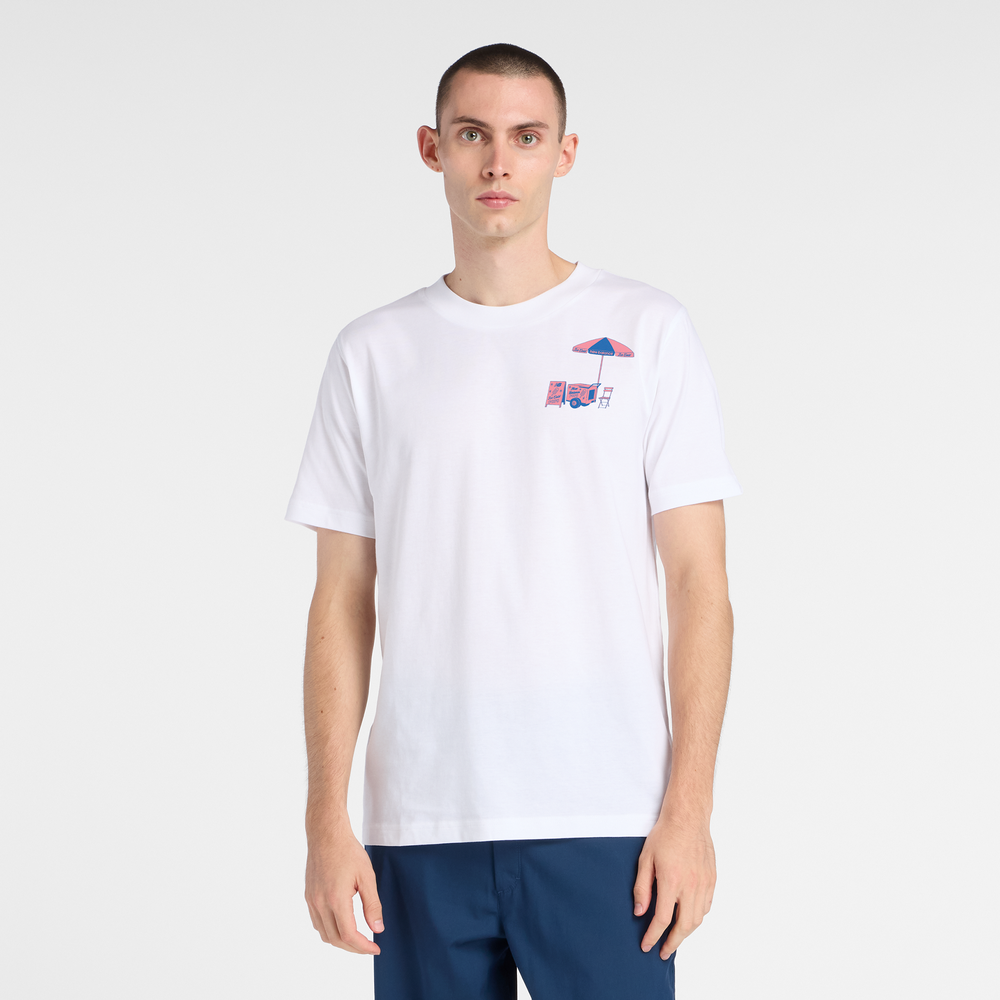 Pánske tričko New Balance MT61T2QHWT – biele