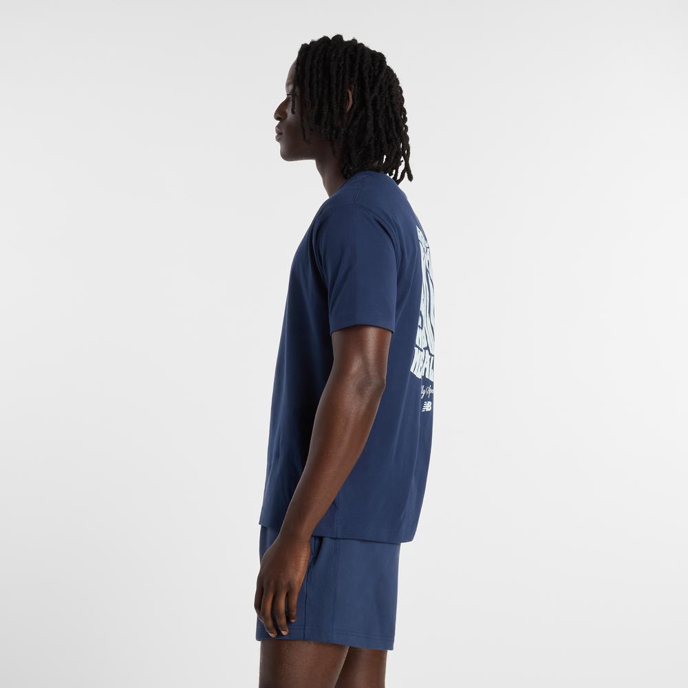 Pánske tričko New Balance MT61B2STNNY – tmavomodrá