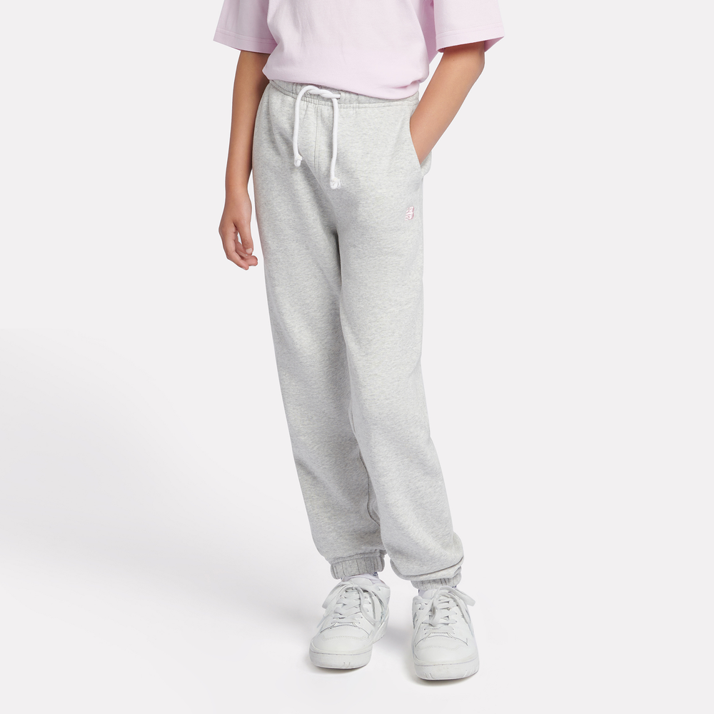 Detské nohavice New Balance LAKG0058AHH – sivé
