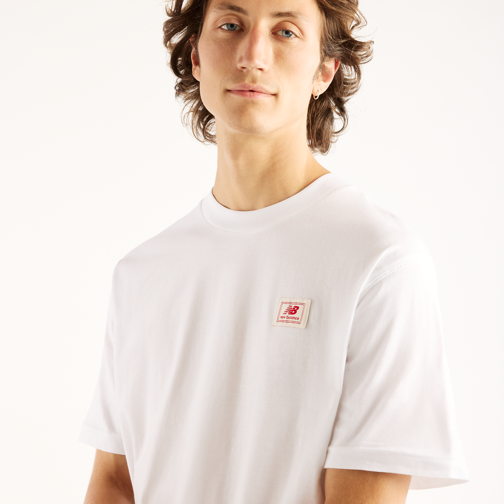 Pánske tričko New Balance Woven Label – biele