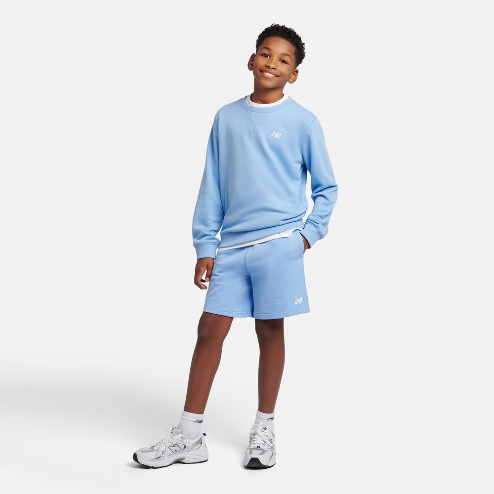 Detské šortky New Balance LAKB0008ELE – modré