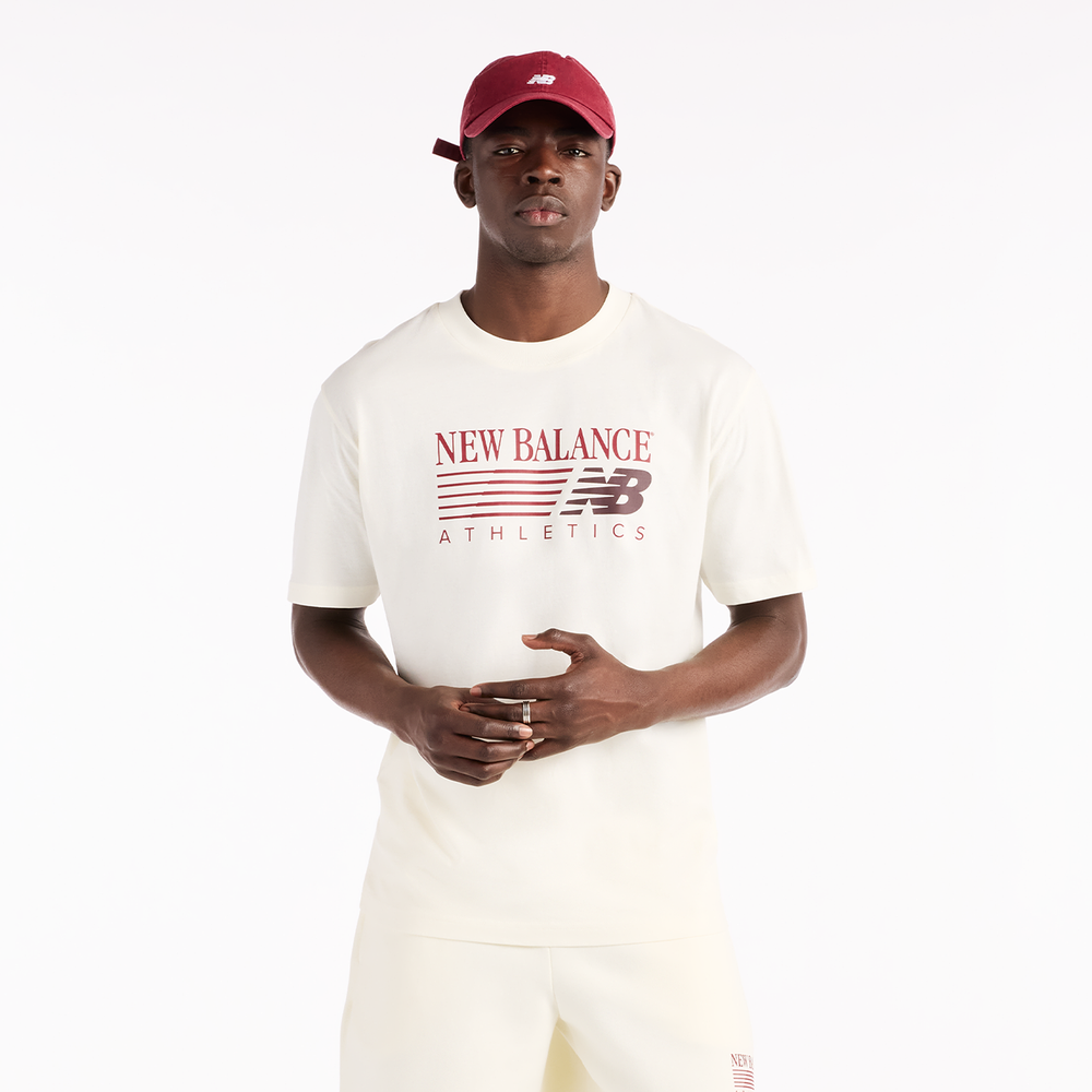 Pánske tričko New Balance MT62U0E0AGA – béžové