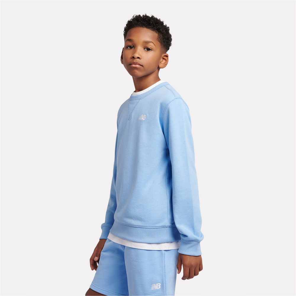 Detská mikina New Balance LAKB0055ELE – modré