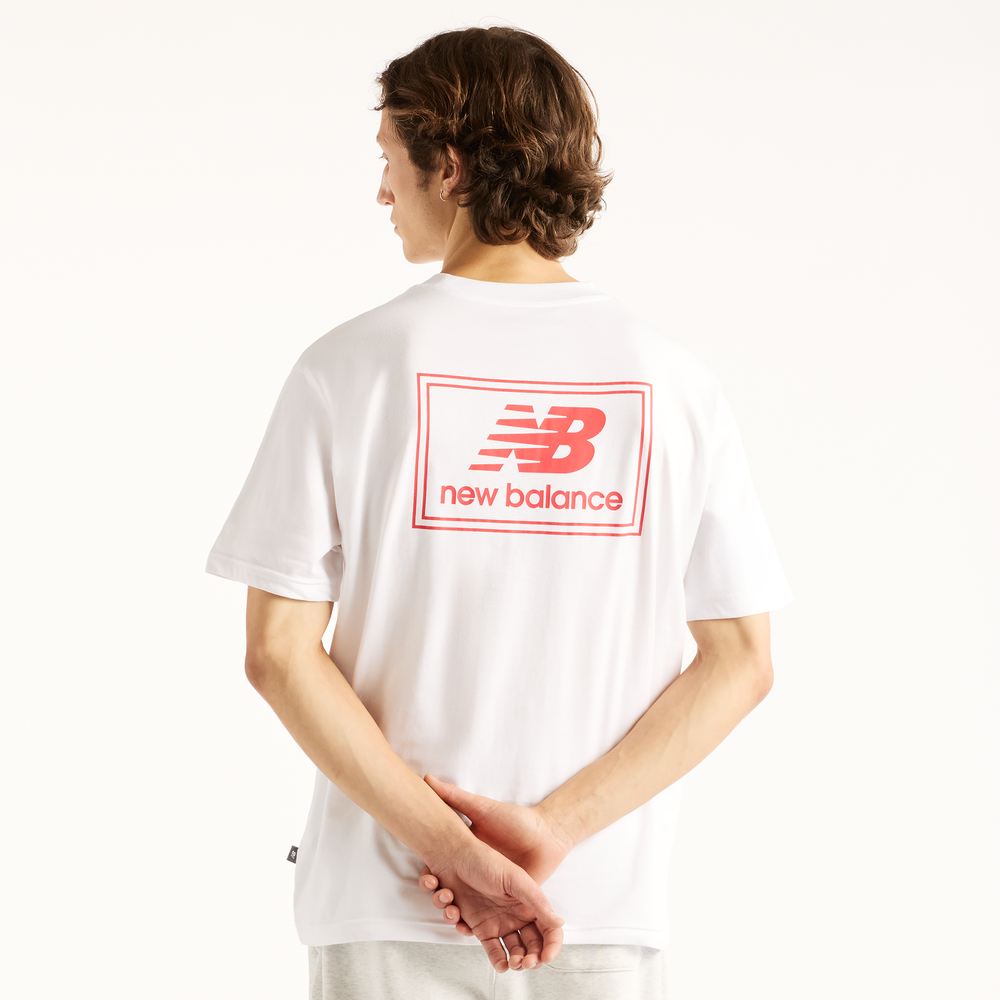 Pánske tričko New Balance Woven Label – biele