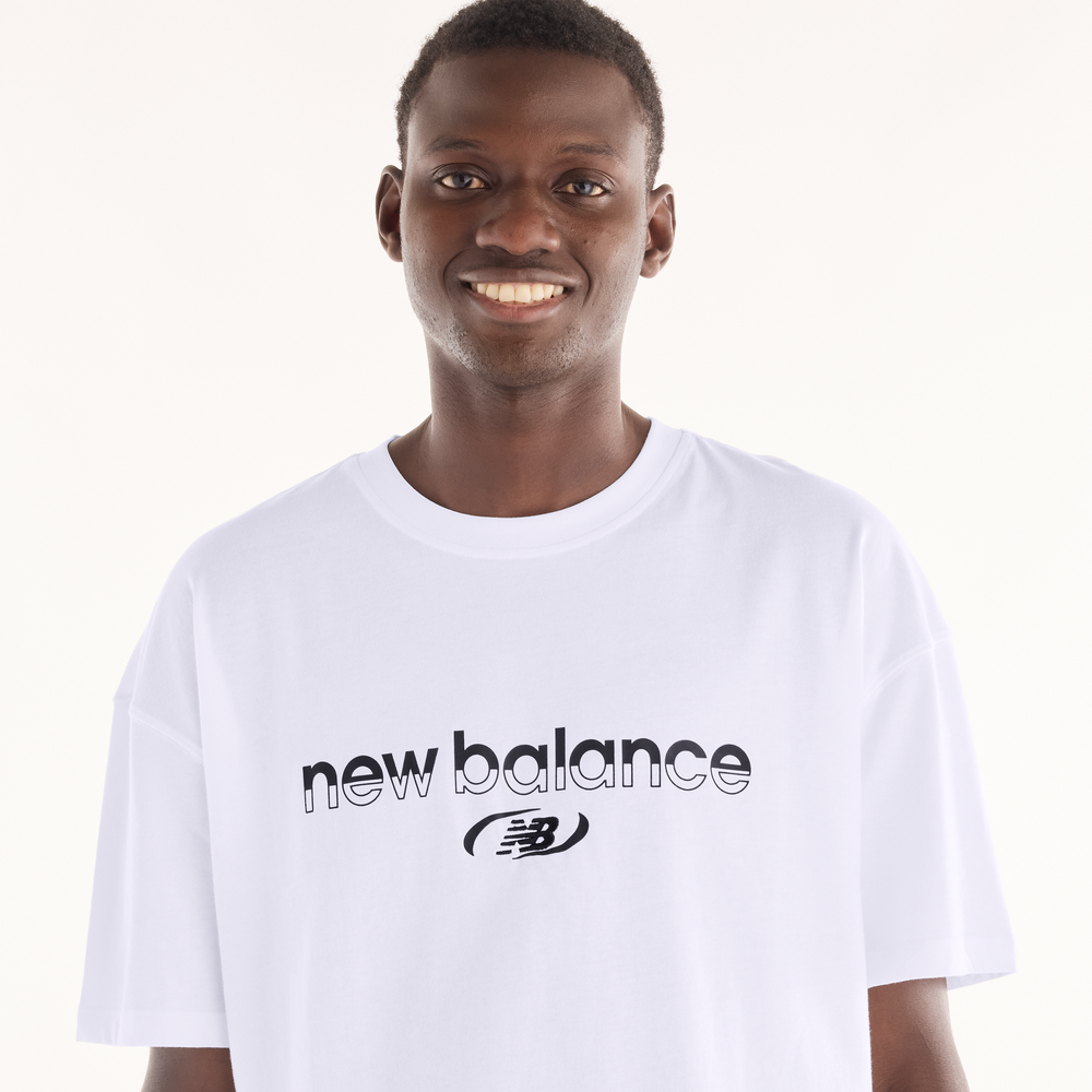 Pánske tričko New Balance Trackside – biele