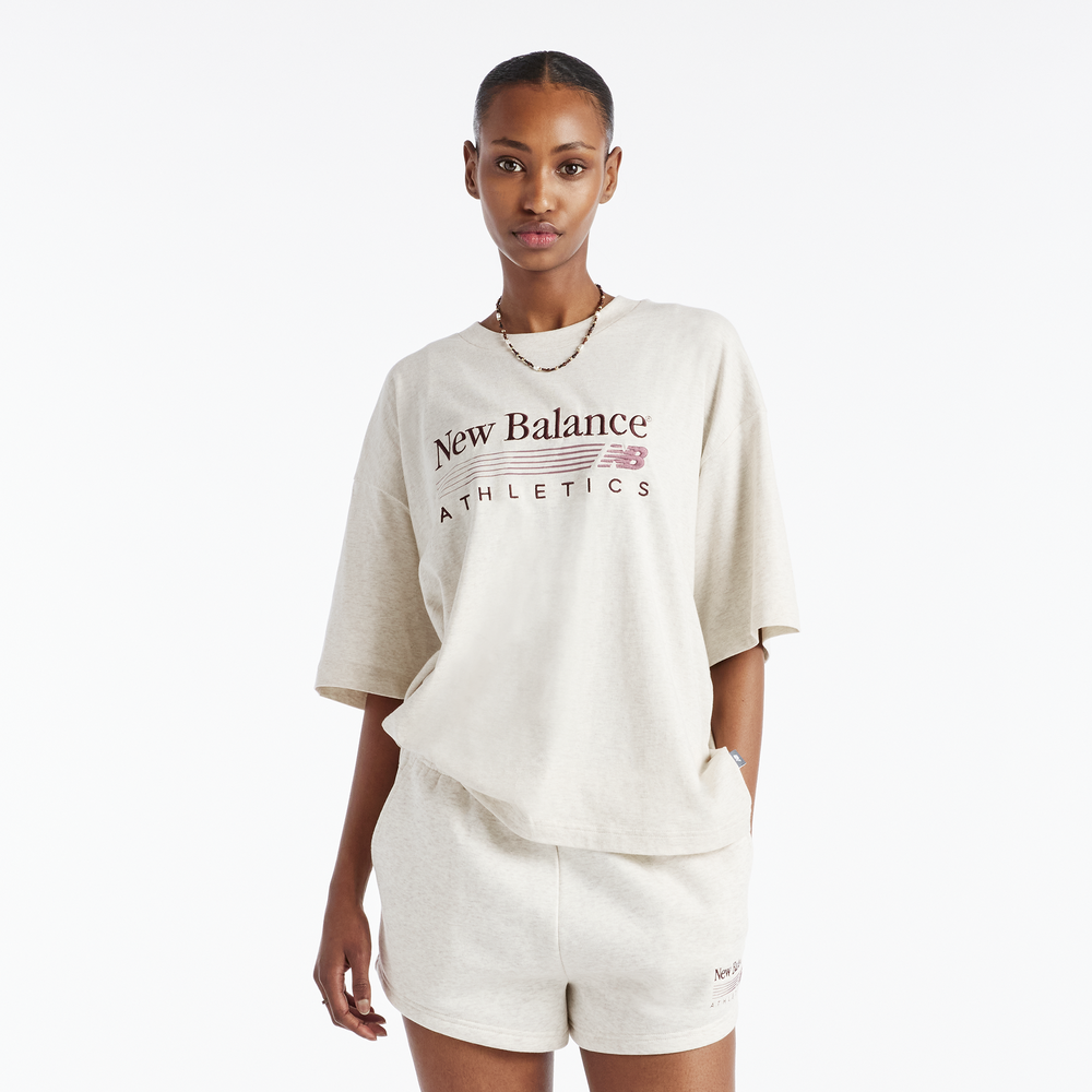 Dámske tričko New Balance WT6297MKLIT – béžové