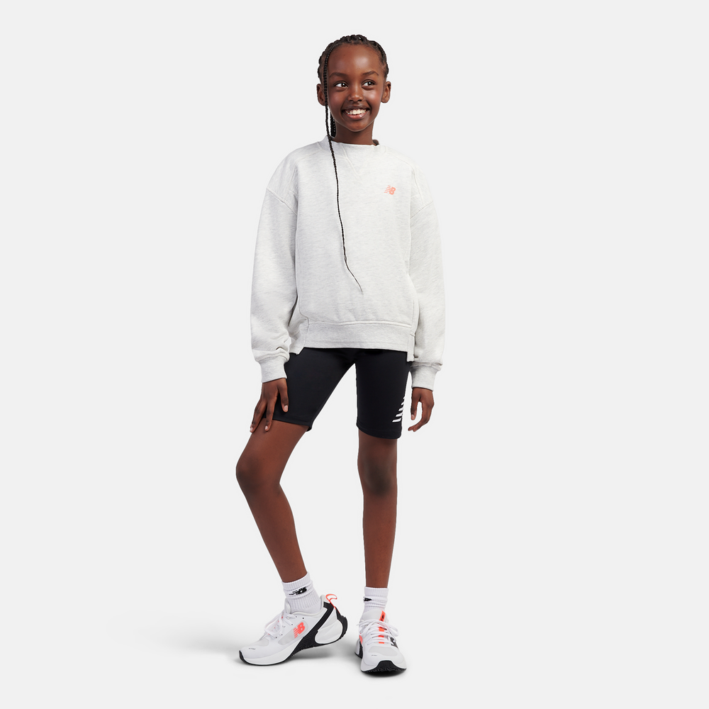 Detská mikina New Balance LAKG0205AHH – sivé