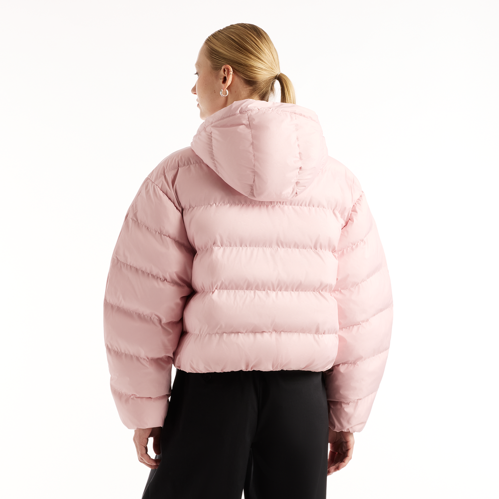 Dámska bunda New Balance Boston Puffer – ružové