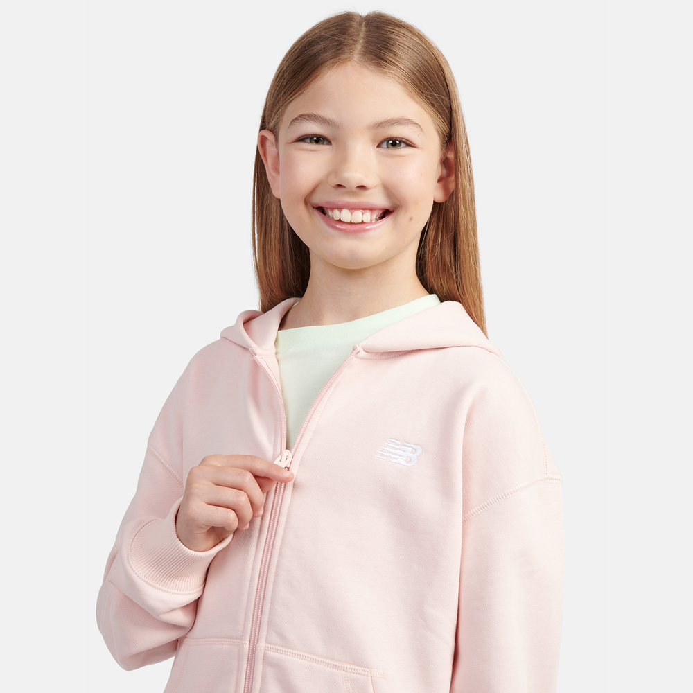 Detská mikina New Balance LAKG0057PIE – ružové