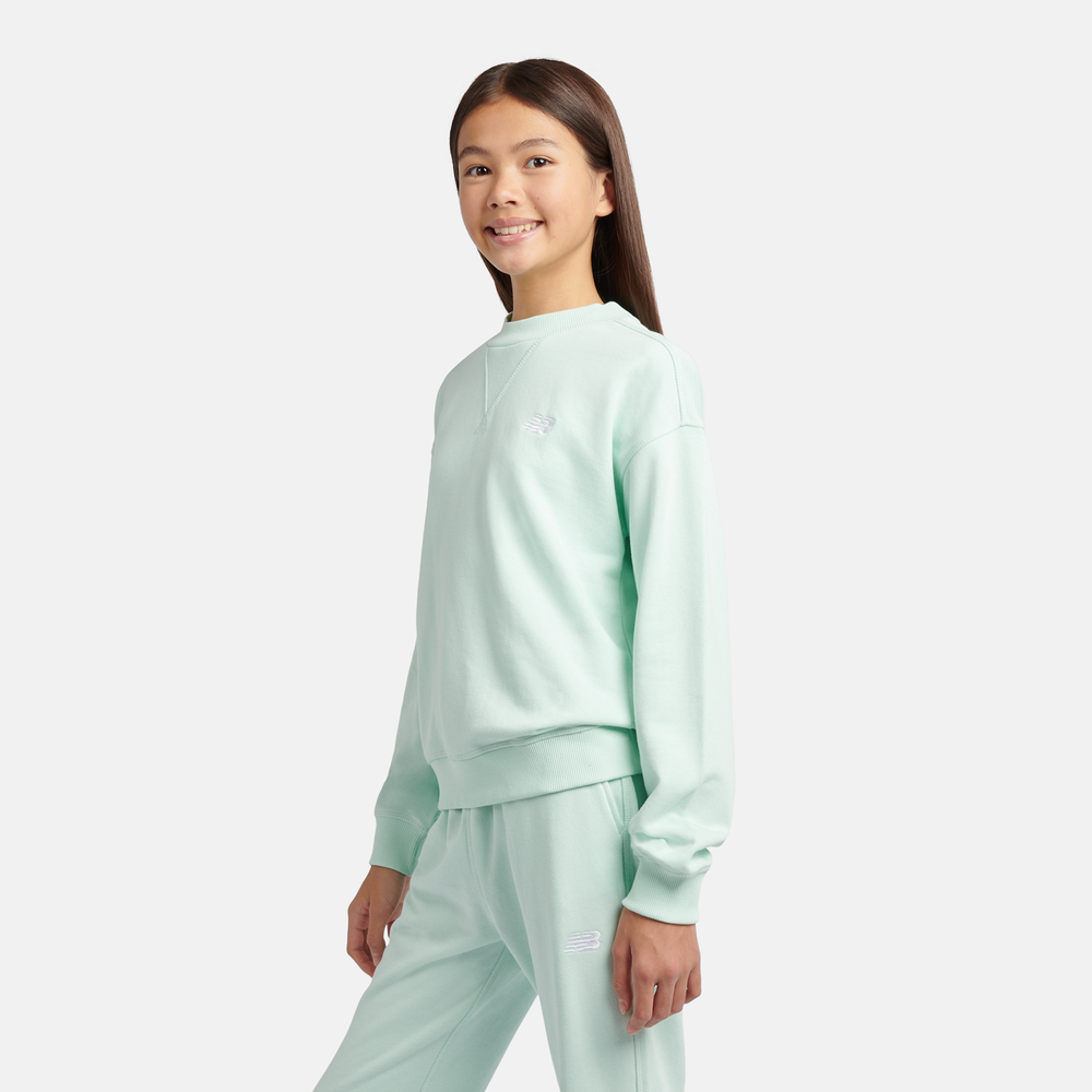 Detská mikina New Balance LAKG0055COJ – mätové