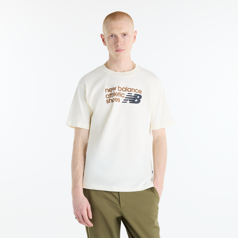 Pánske tričko New Balance MT51900AGA – béžové