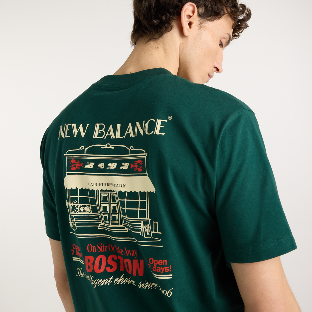Pánske tričko New Balance Grab a Bite Boston – zelené
