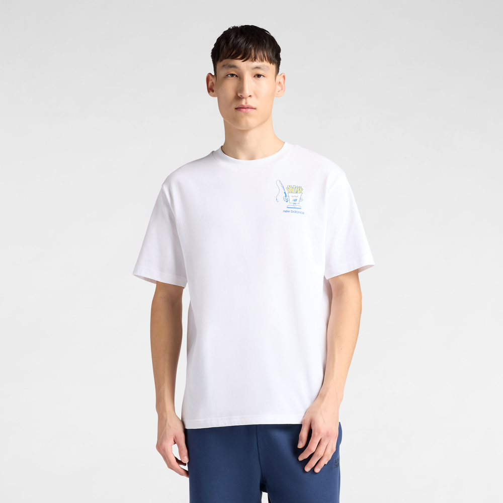 Pánske tričko New Balance MT61I5BMWT – biele