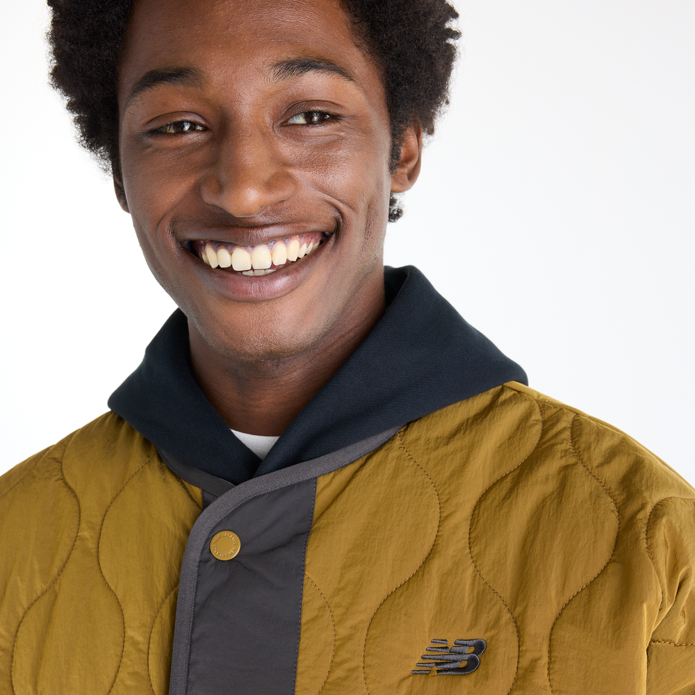 Pánska bunda New Balance Quilted Bomber – žlté