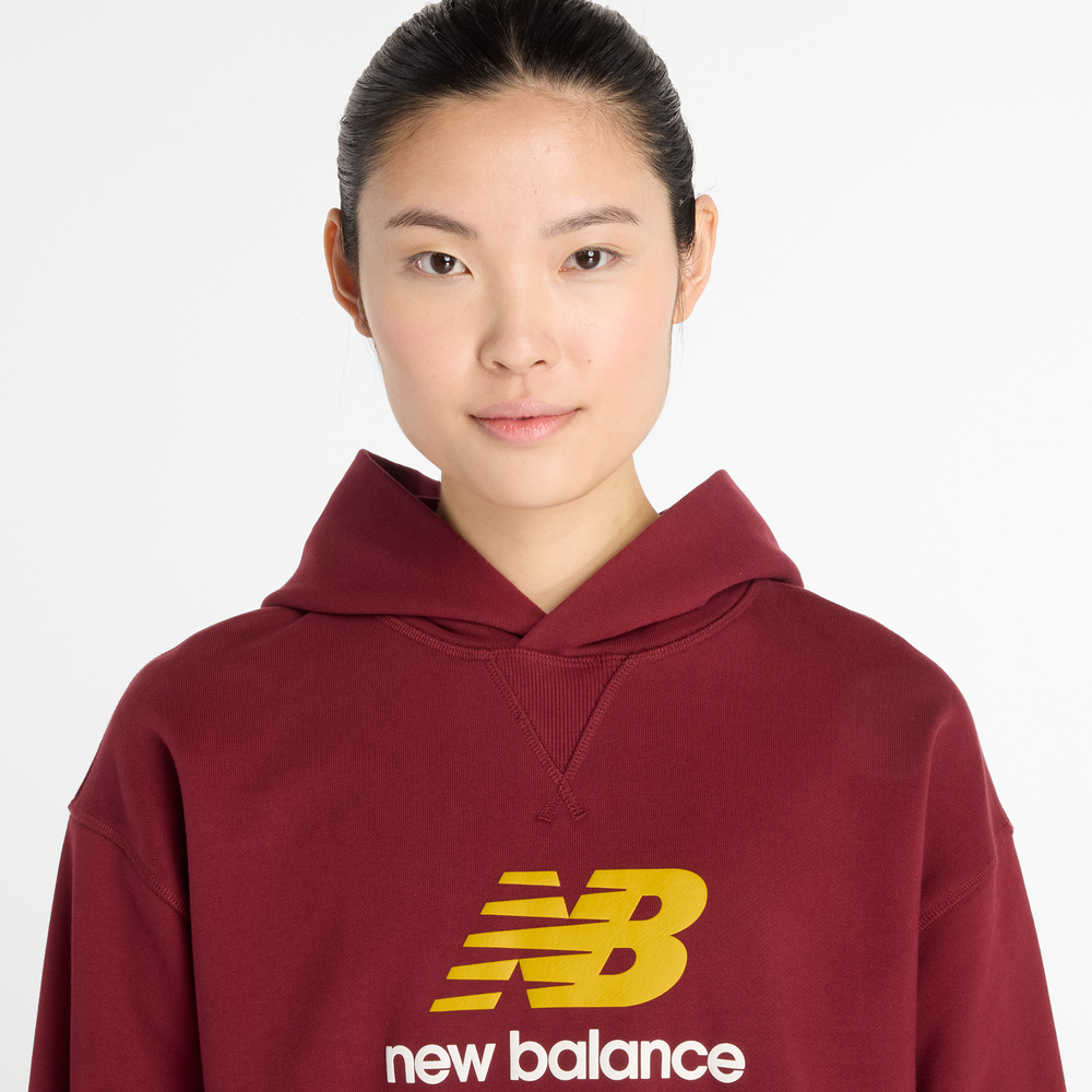 Dámska mikina New Balance WT51501MHB – bordová