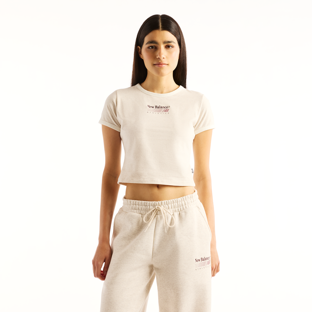 Dámske tričko New Balance WT62O4MBLIT – béžové