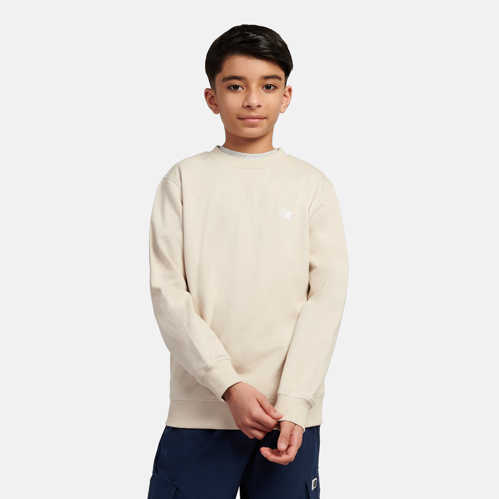 Detská mikina New Balance LAKB0055TWF – béžové