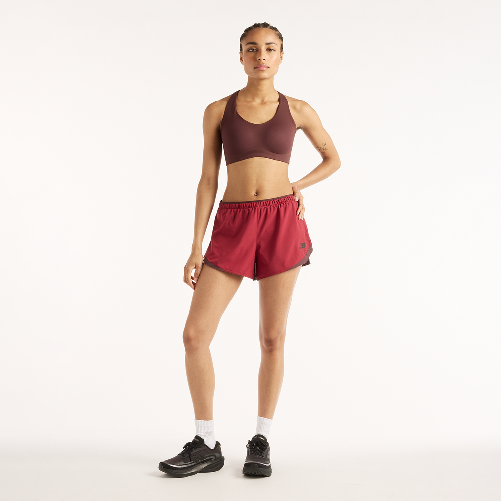 Dámske šortky New Balance RC Essential – červené