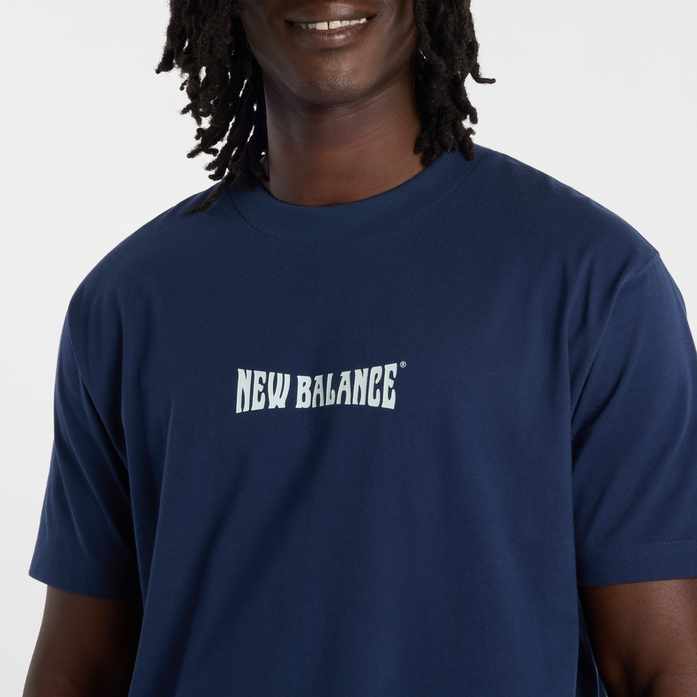 Pánske tričko New Balance MT61B2STNNY – tmavomodrá